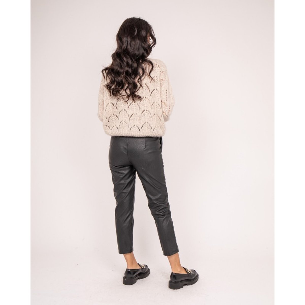 Pantalon Simili Cuir Ember noir, DONA LISA