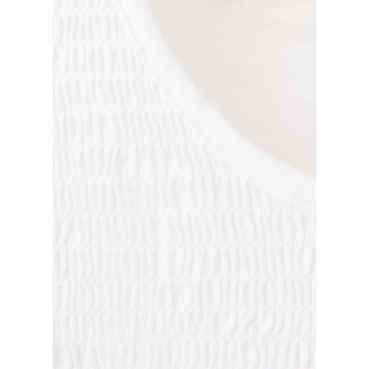 T-shirt froncé coton blanc cassé, MANGO TEEN