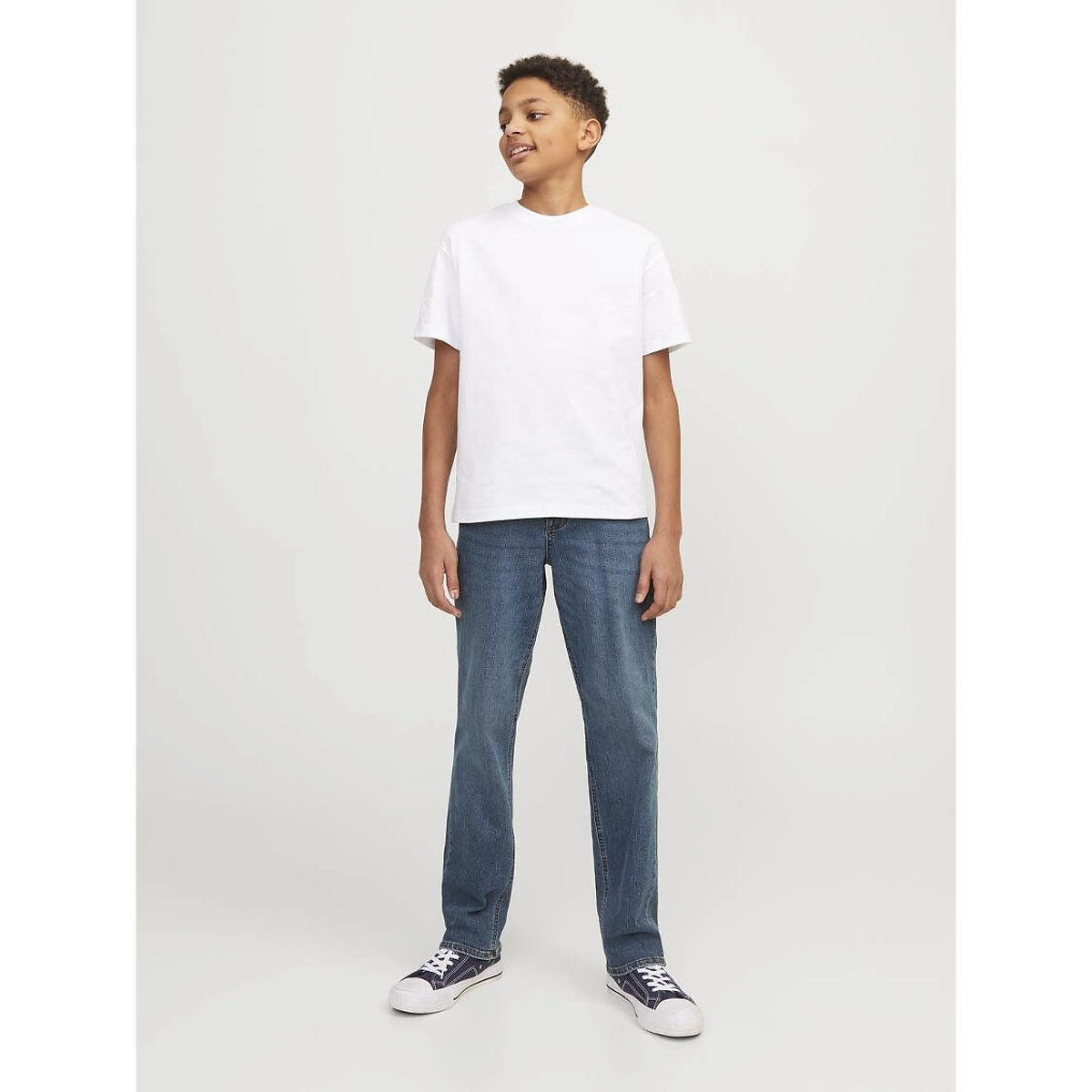 Jean droit bleu denim, JACK & JONES JUNIOR