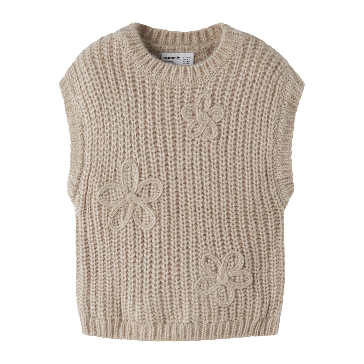 Gilet Tricoté blanc - peyote melange1, NAME IT