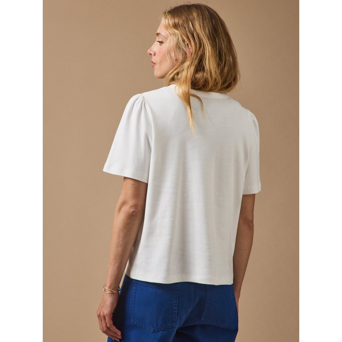 T-shirt manches courtes coton biologique blanc, CYRILLUS
