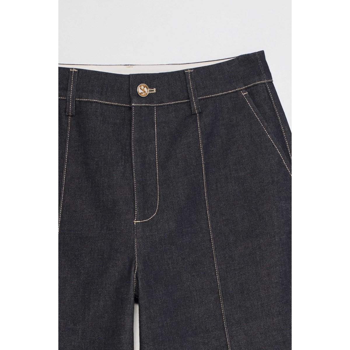 CHINO JAMBE STRAIGHT DENIM ATELIER bleu foncé, SALSA JEANS