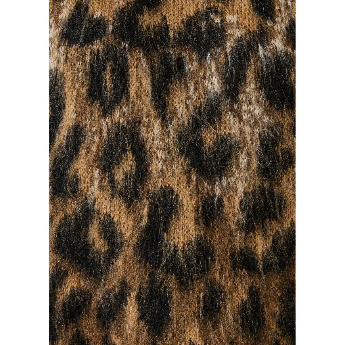 Pull sans manches jacquard motif animalier camel, LA FEE MARABOUTEE