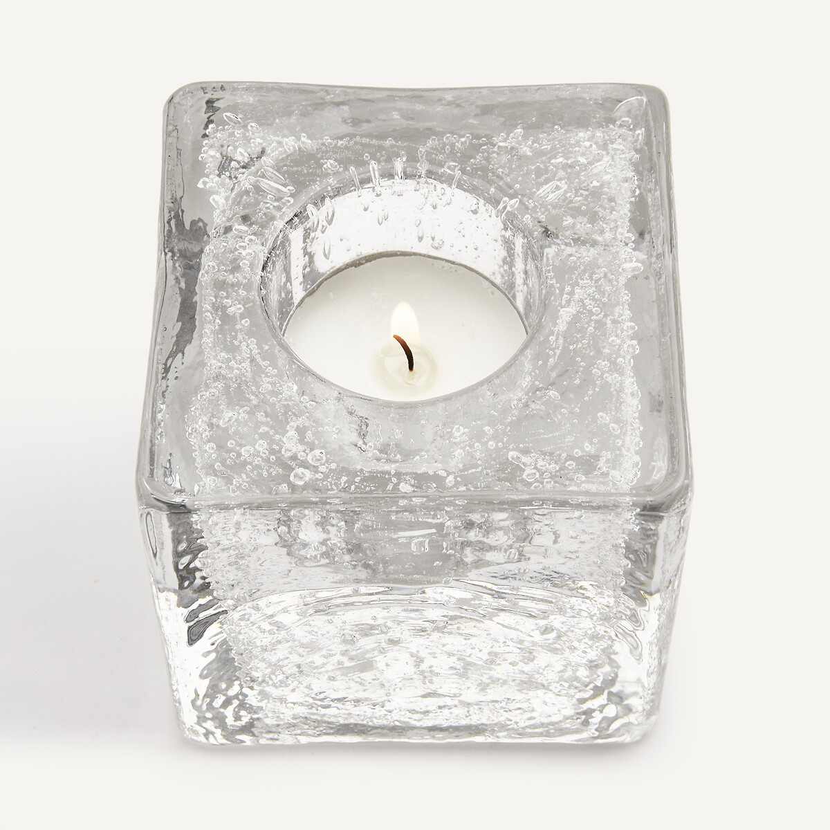 Handgeblazen glazen kandelaar, hoogte 8 cm, CASARE transparant, AM.PM