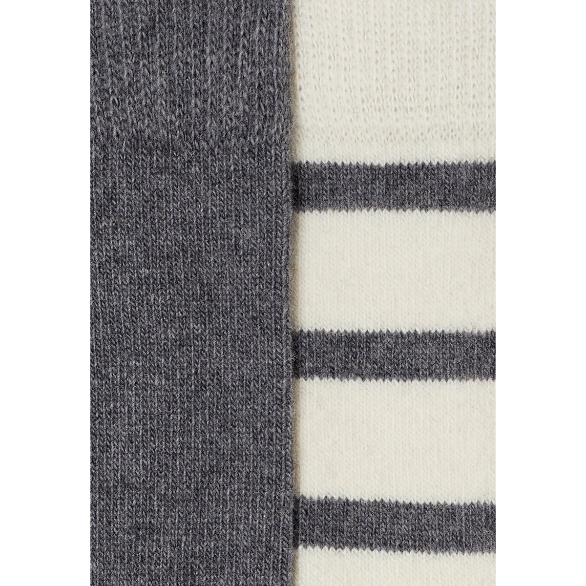 Paires de chaussettes thermolactyl avec laine et cachemire - Lot de 2 blanc lot écru rayé, DAMART