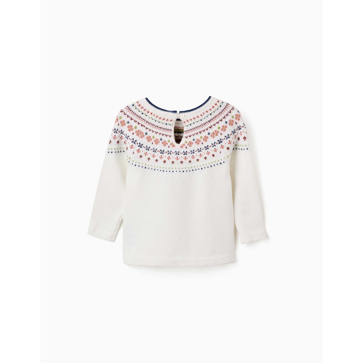 Pull en maille avec motif jacquard blanc, ZIPPY