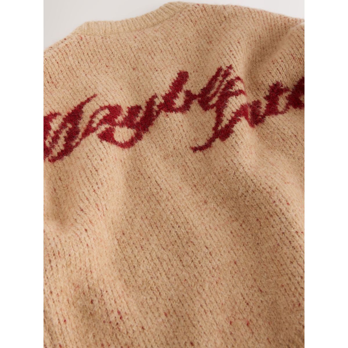 Pull en maille avec inscription camel, NEXT