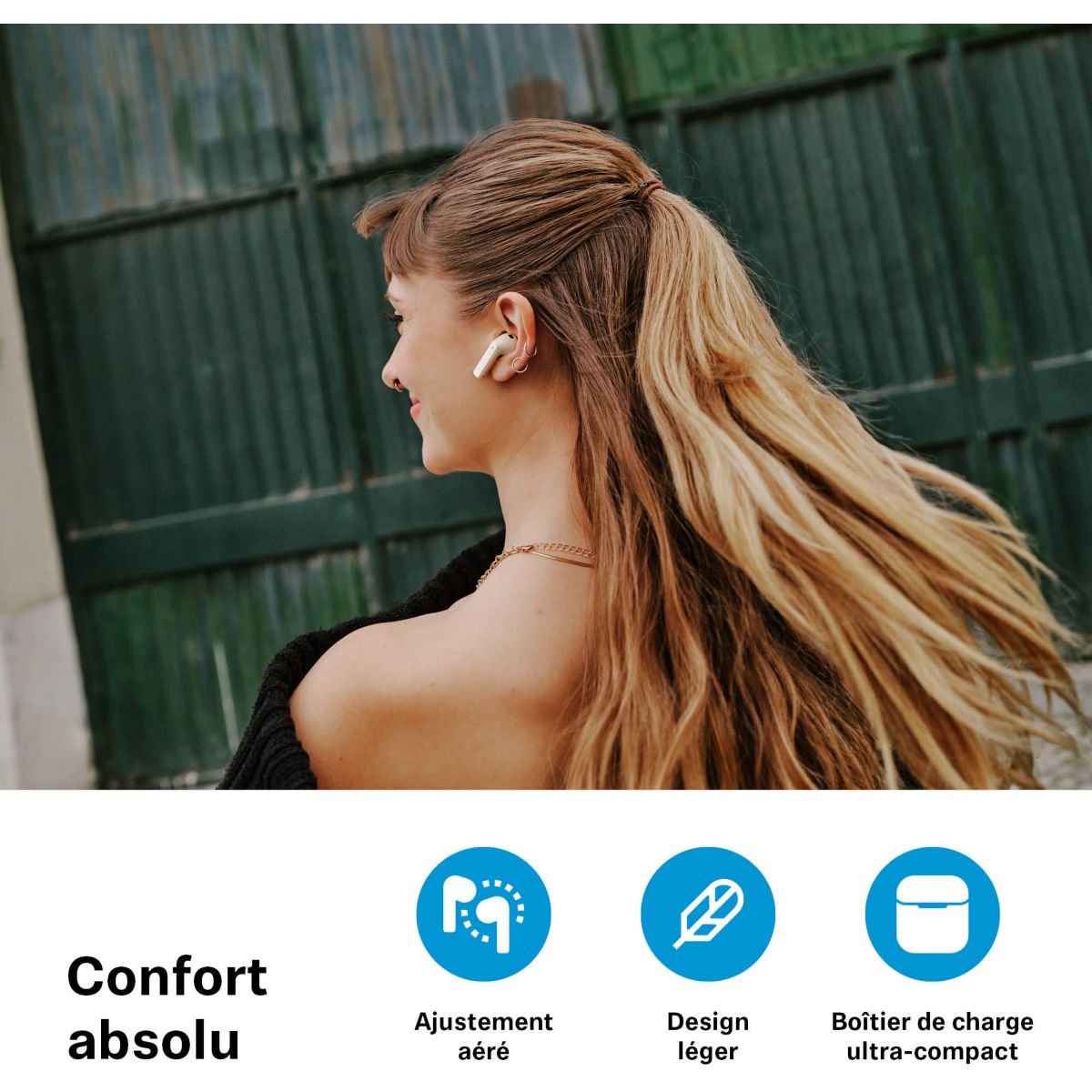 Ecouteurs Accentum Open Noir couleur unique, SENNHEISER