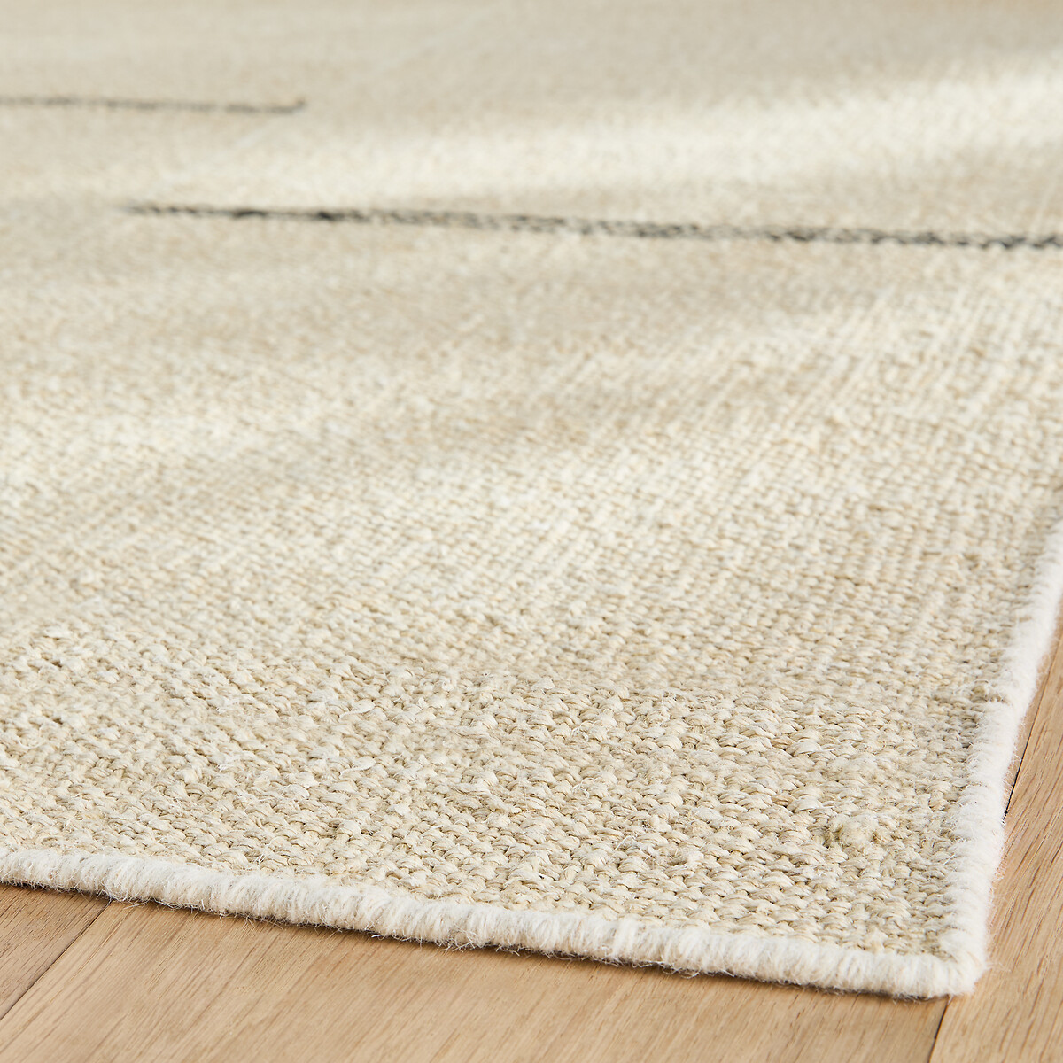 Tapis tissé main, majoritaire chanvre, Naki naturel, AM.PM