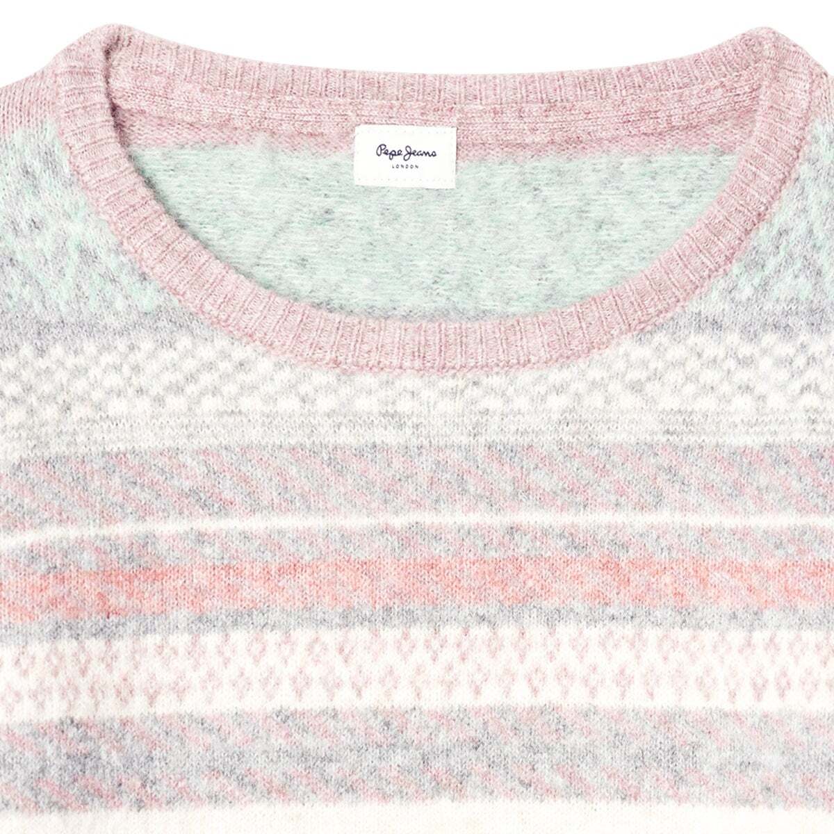 Pull Col Rond En Maille Fairisle purée, PEPE JEANS
