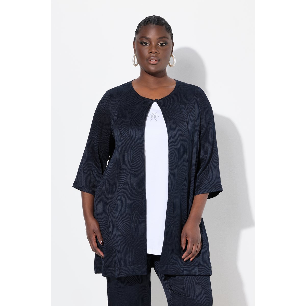 Veste esprit chemisier marine foncé, ULLA POPKEN