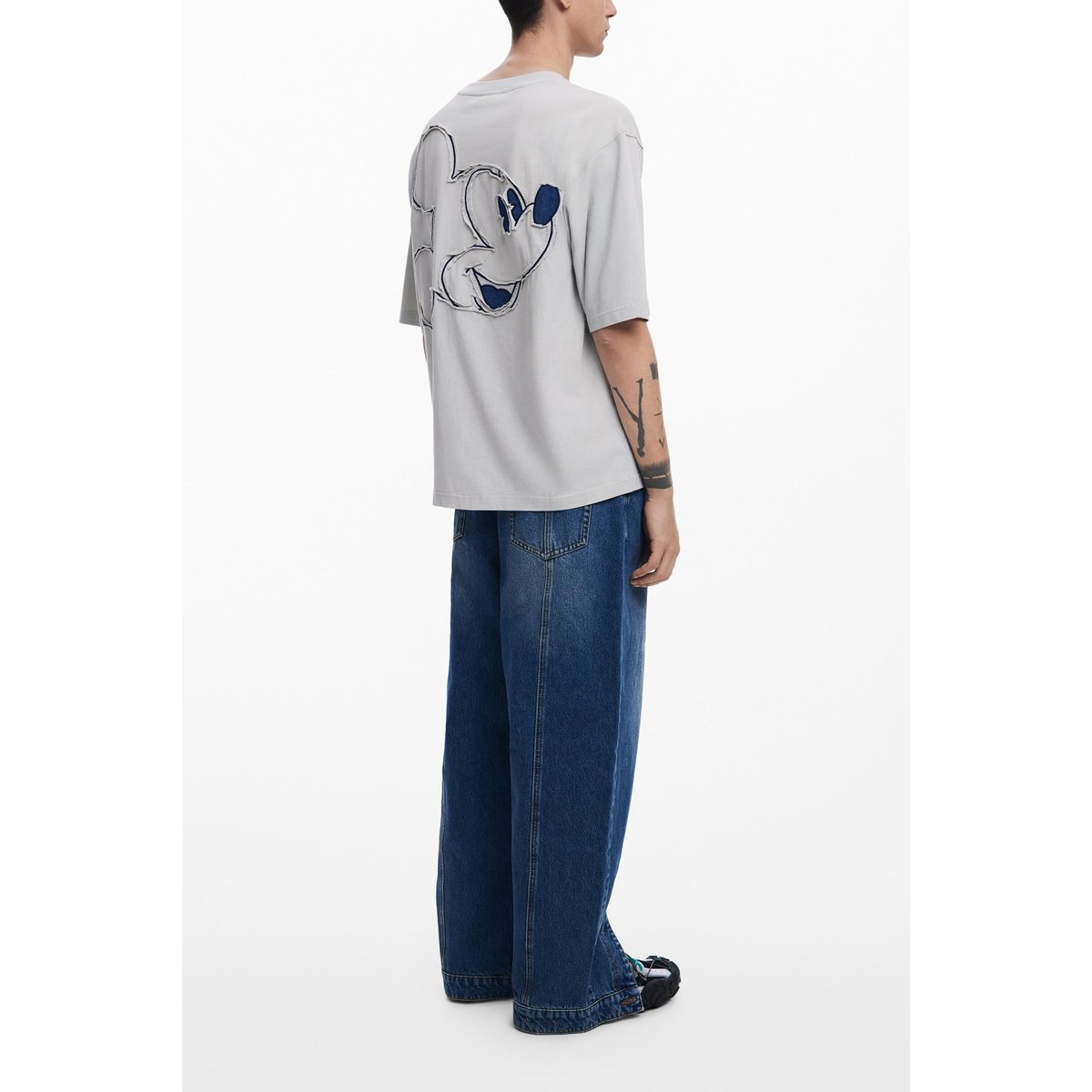 T-shirt en denim Mickey Mouse™ gris, DESIGUAL