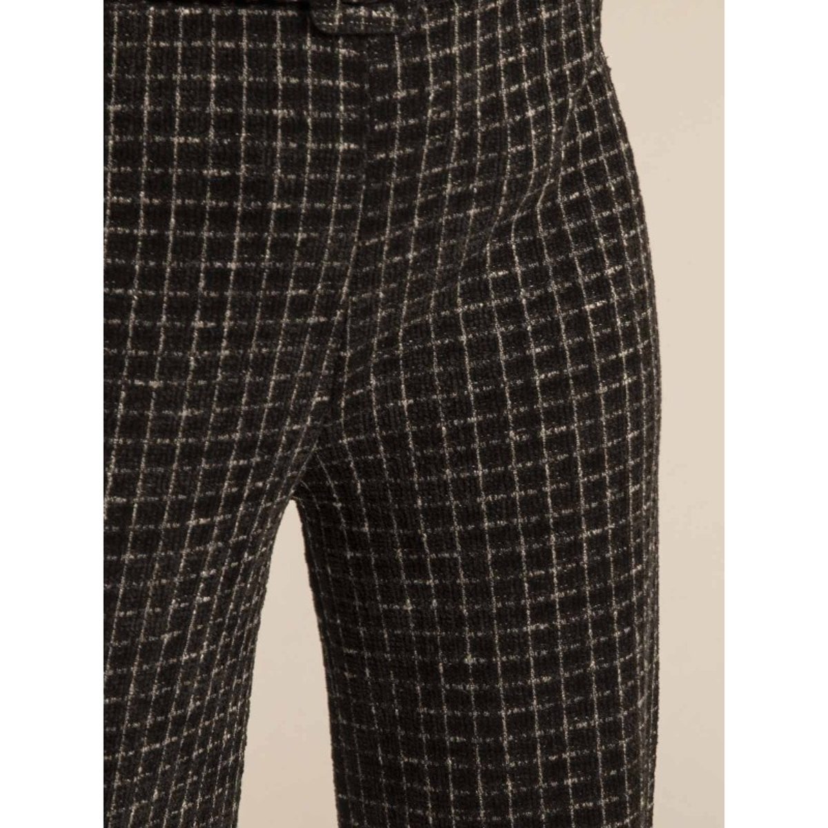 Pantalon Carreaux Essila noir, DONA LISA