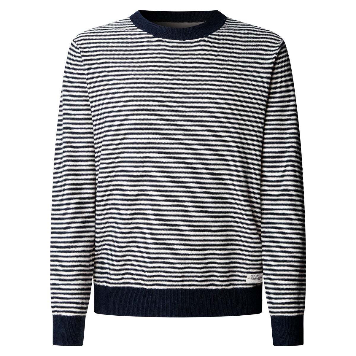 Pull Col Rond En Maille bleu dulwich, PEPE JEANS