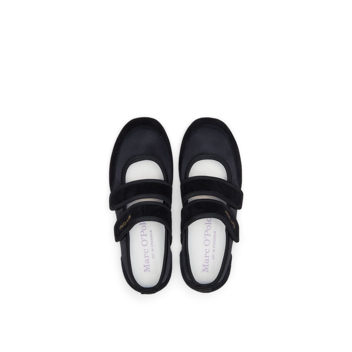 Ballerine modèle Lola avec sangle velcro schwarz, MARC O'POLO