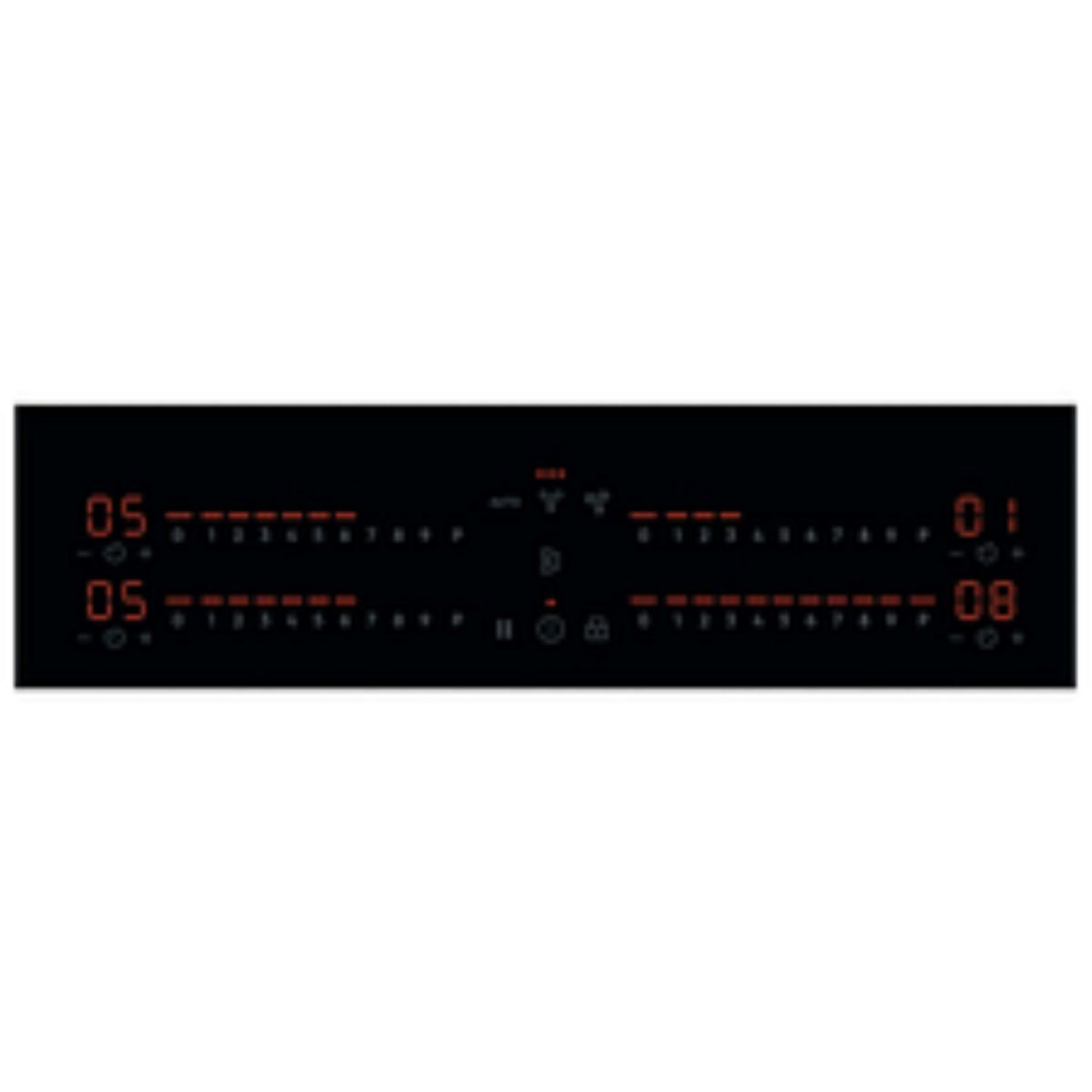 Plaque induction aspirante KCC73443 - Hotte intégrée et Zone Bridge noir, ELECTROLUX