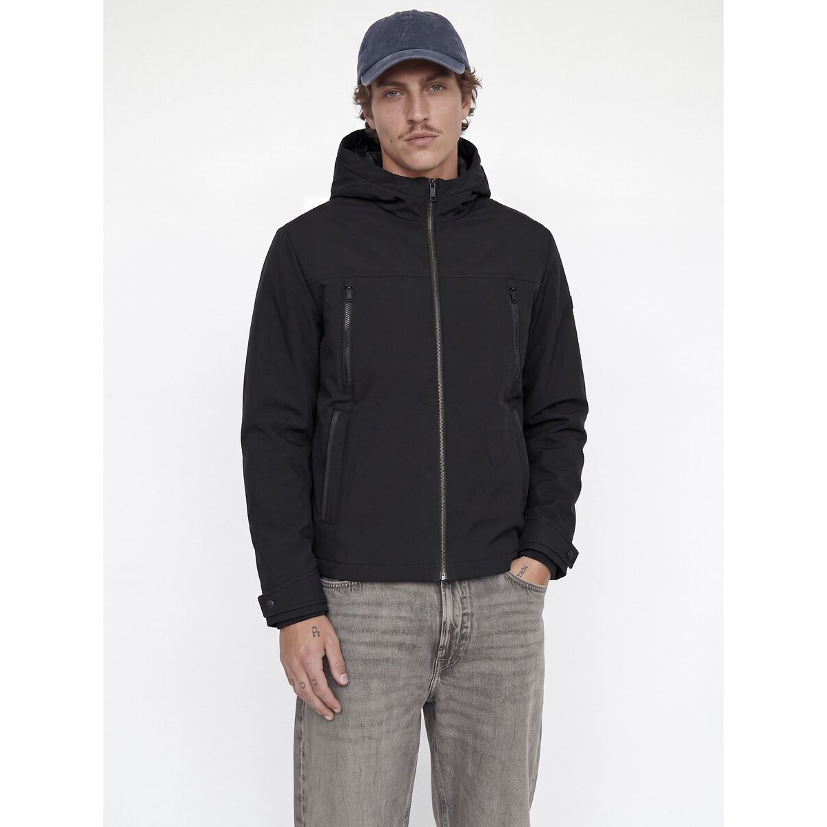 Parka com capuz de comprimento médio, CLARKE & CLARKE preto , JACK & JONES