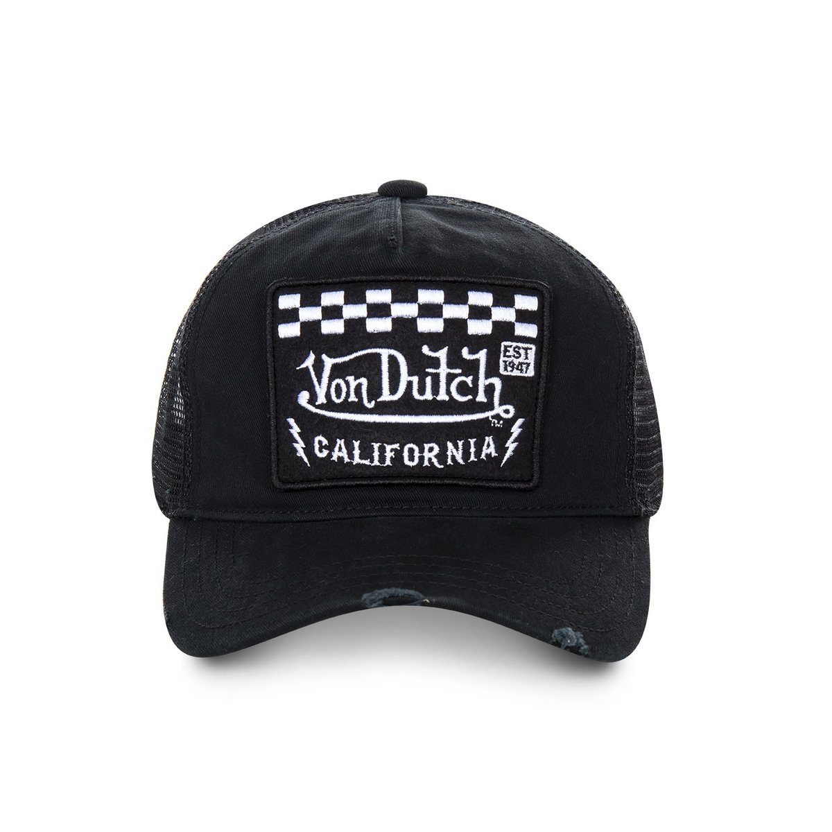 Casquette Trucker LIVE FAST noir/blanc, VON DUTCH