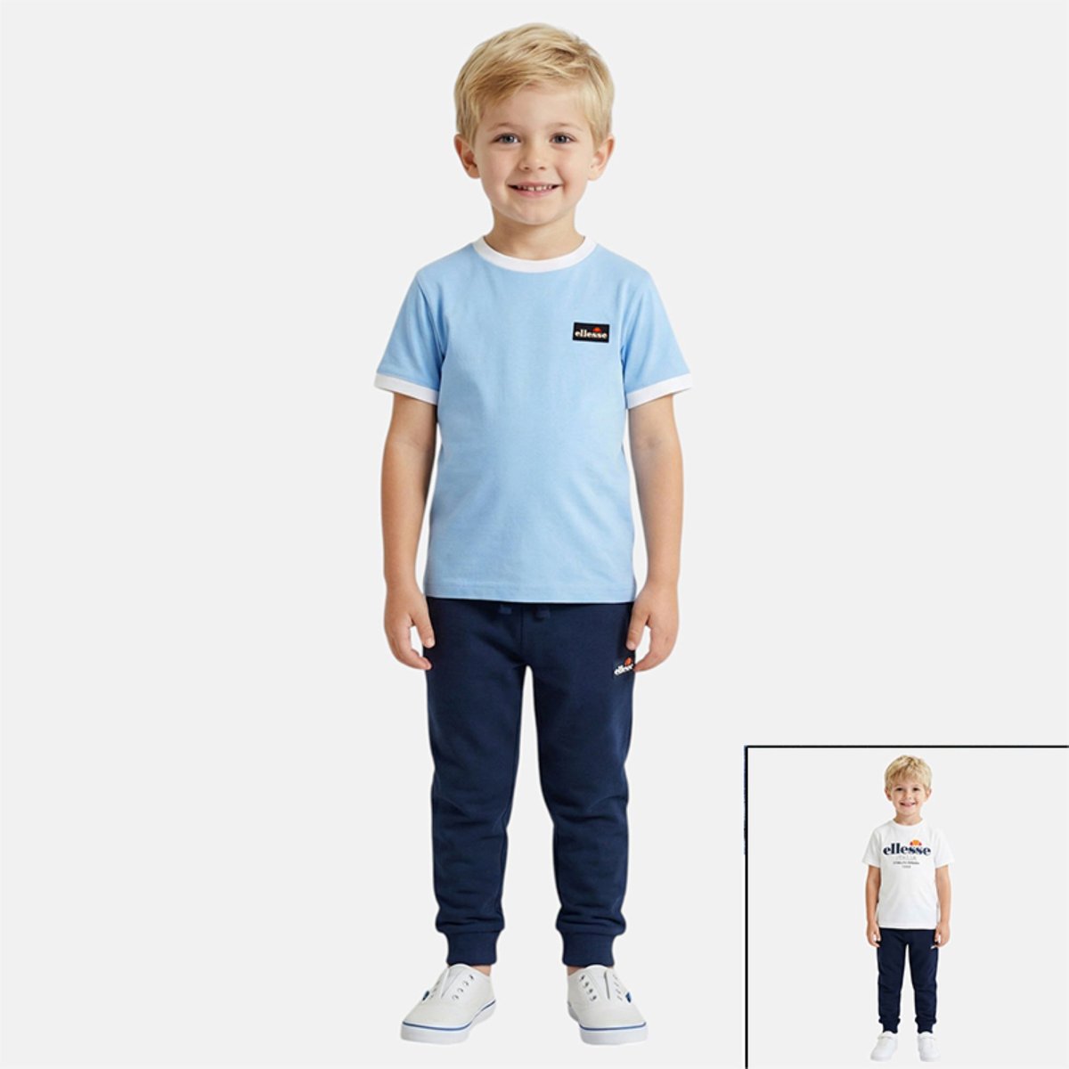 Lot de 2 t-shirts manches courtes et pantalon de jogging TEAM bleu marine, ELLESSE
