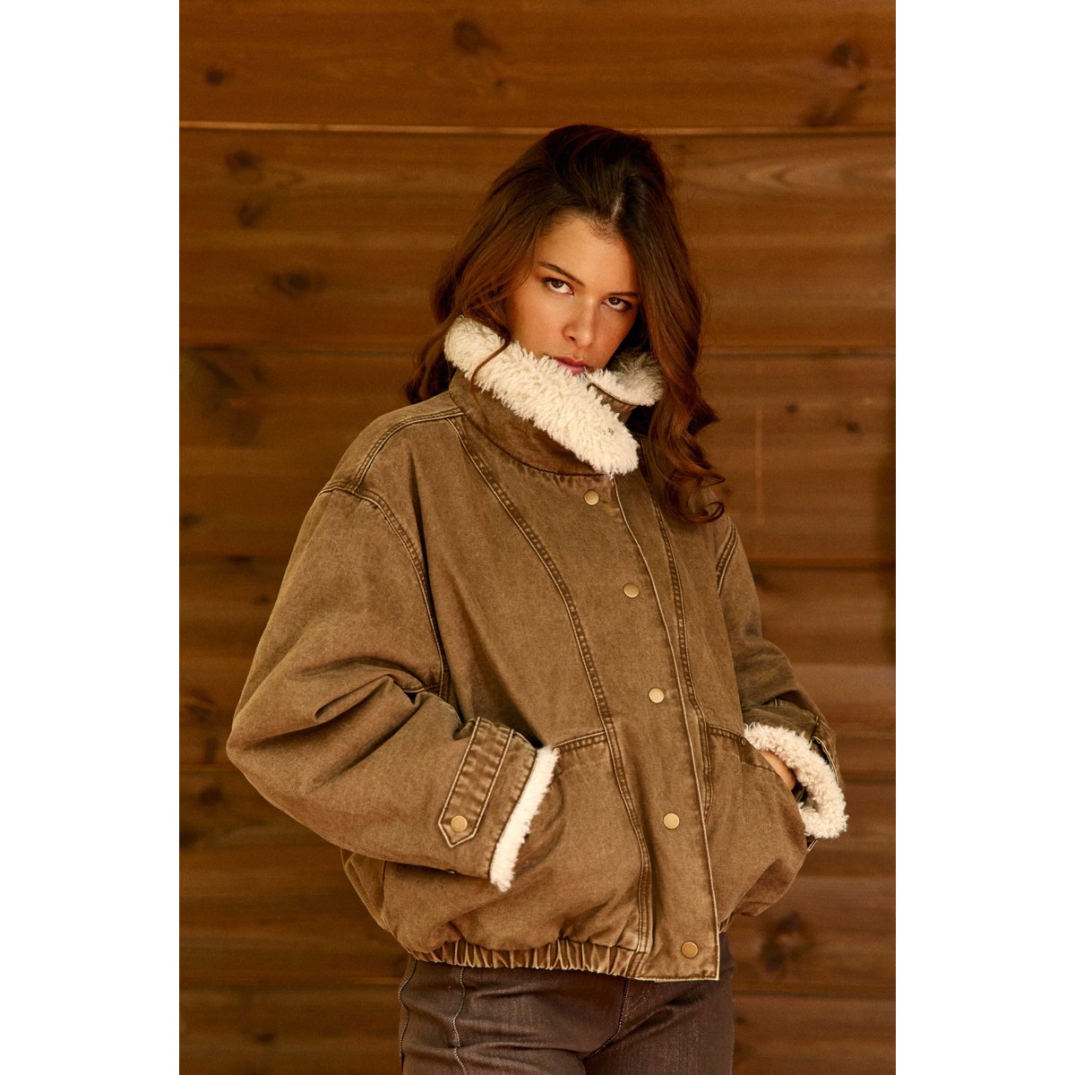 MANTEAU uni NELAN 16-marron, LA PETITE ETOILE