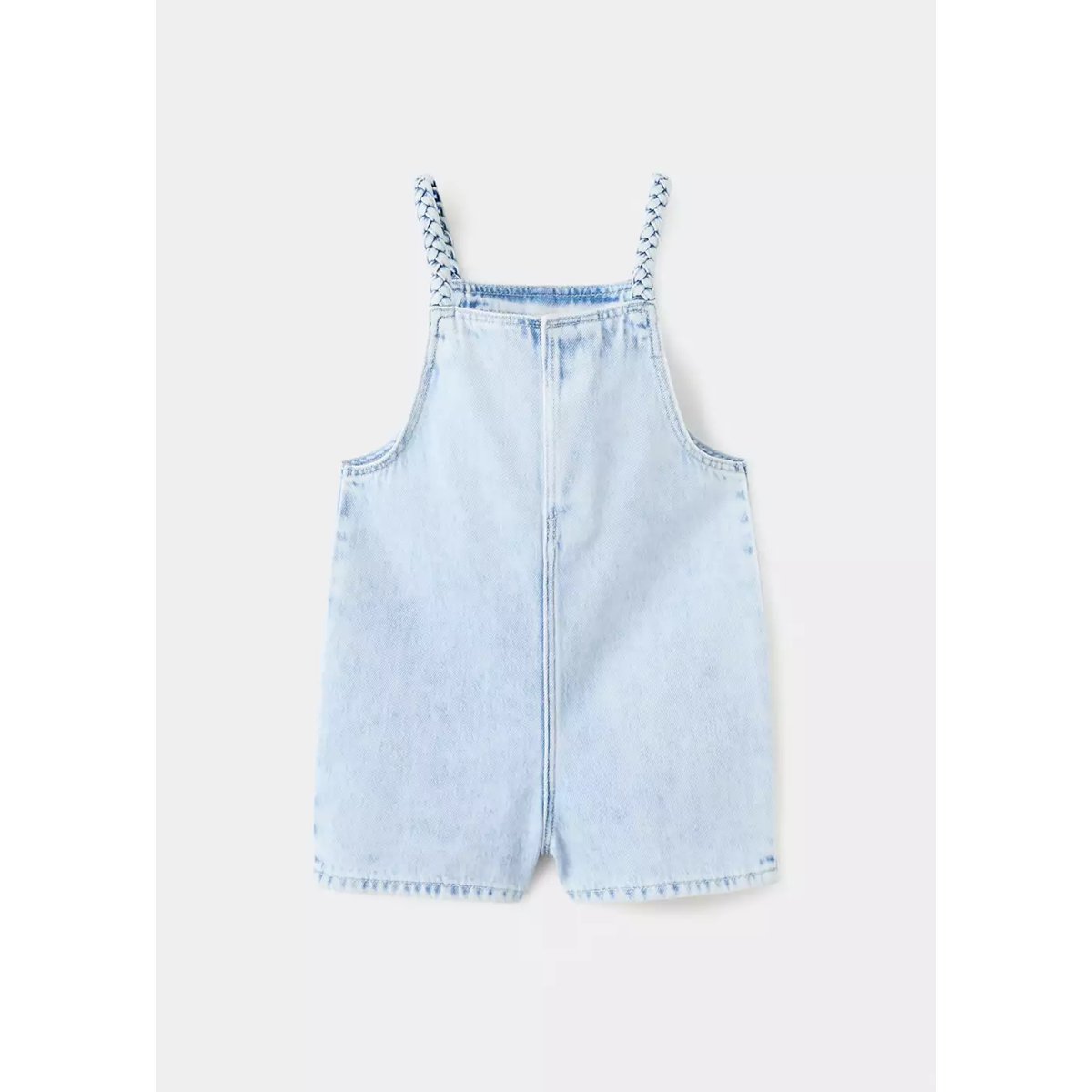 Combinaison en lyocell à détails découpes bleu moyen, MANGO KIDS