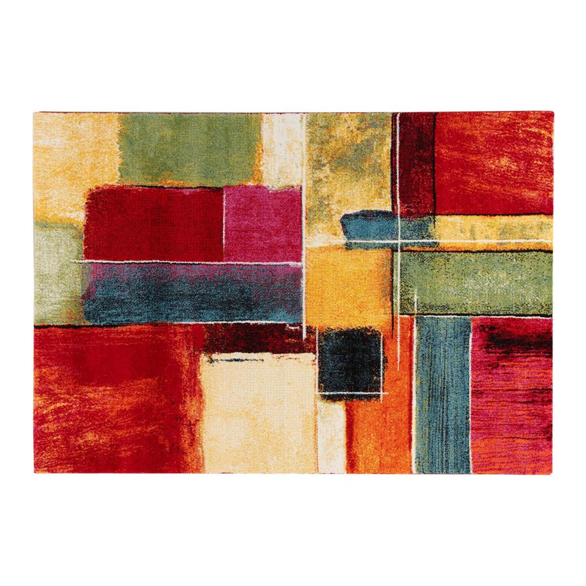 Tapis à motif multicolore 160 x 230 cm CANDY rouge, MILIBOO