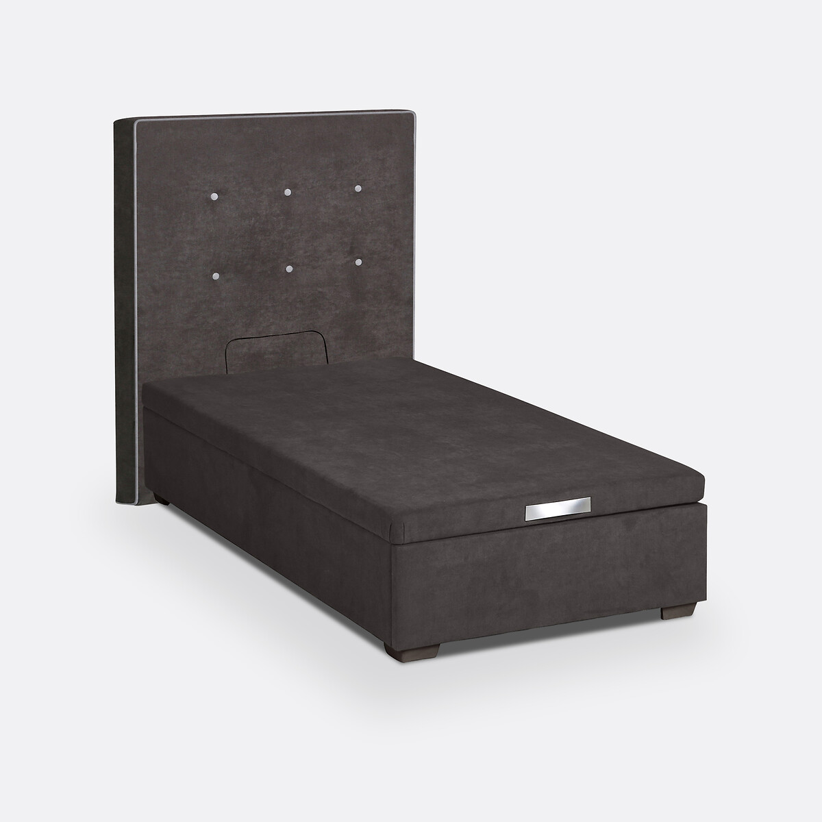 Completo 2 in 1, letto contenitore e testiera Hercules grigio calcestruzzo, EPEDA
