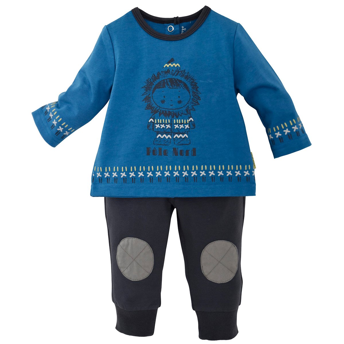 Ensemble pantalon et tee shirt anthracite gris, SUCRE D'ORGE