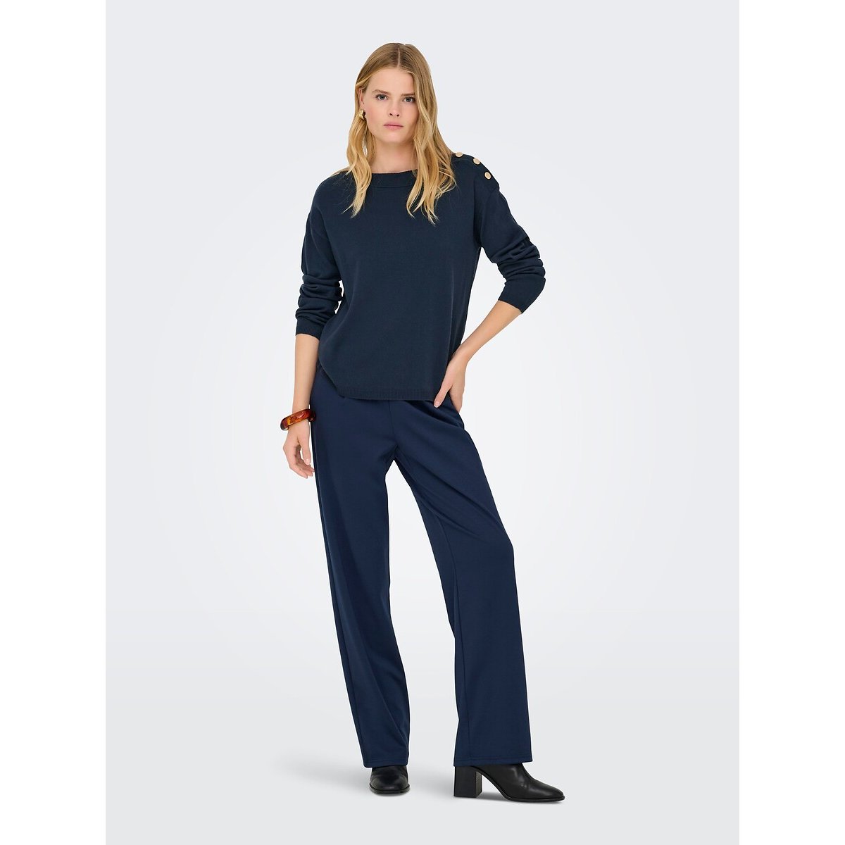 Maglione girocollo blu marino, JDY