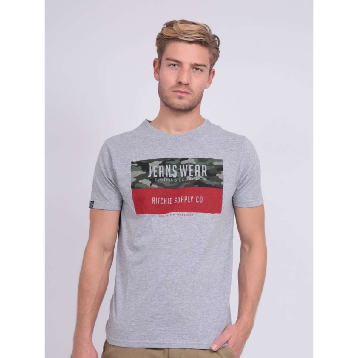 T-shirt Col Rond Naltino gris, RITCHIE