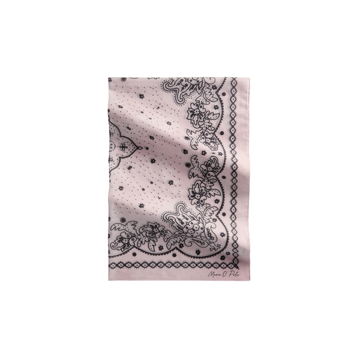 Foulard imprimé en pur coton bio rose, MARC O'POLO