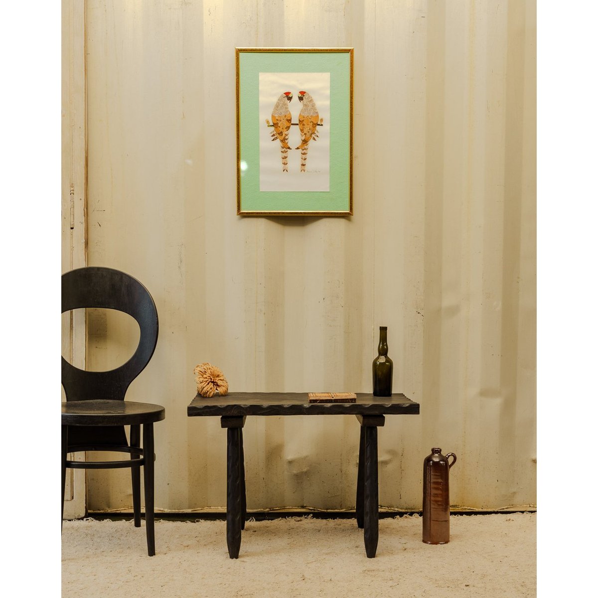 Table d'appoint en bois noir Francine N°1699 - Bon état noir, DEBONGOUT