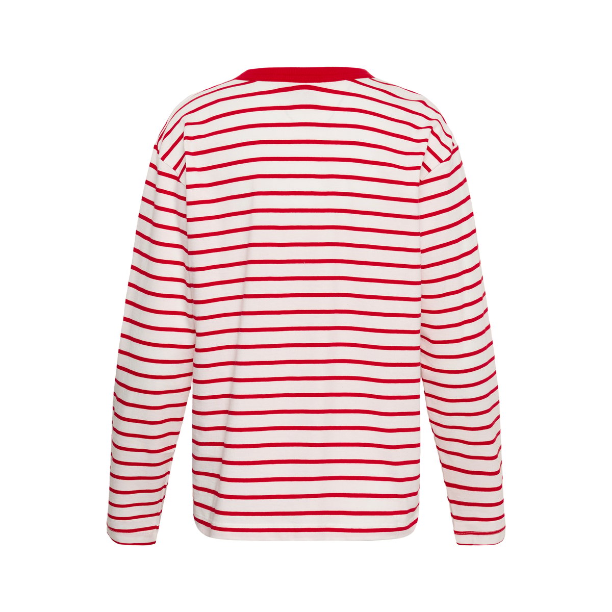 T-shirt à manches longues chalk w. red stripes, KAFFE