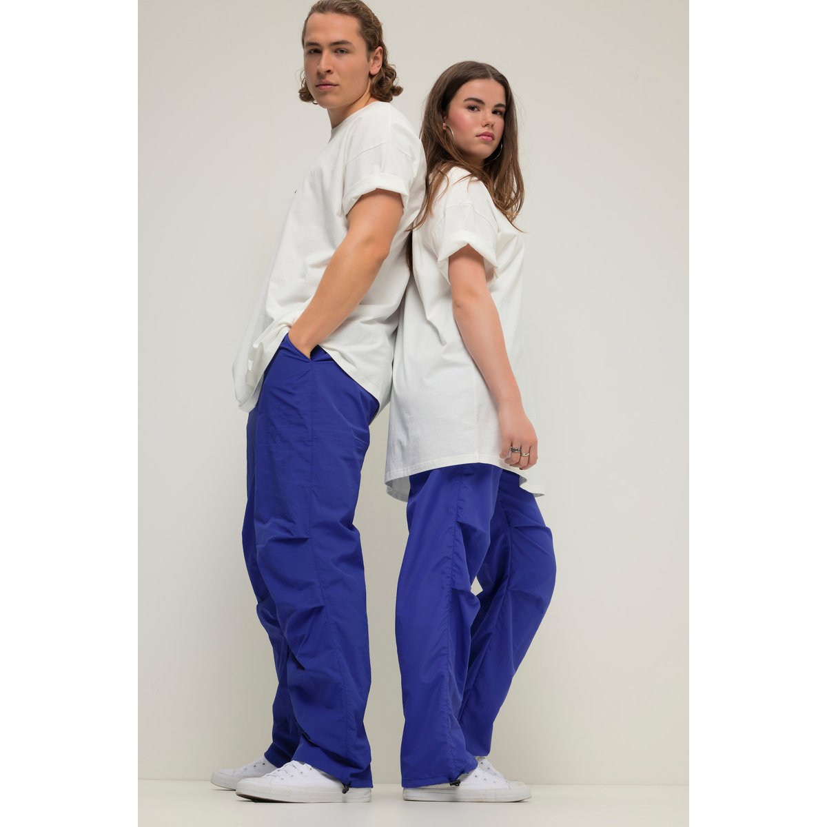 Pantalon d'aviateur unisexe. Jambe large bleu, STUDIO UNTOLD