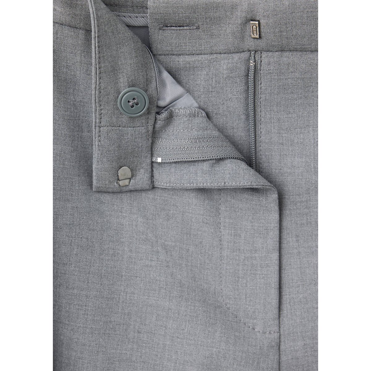 Pantalon droit détail coutures gris, MANGO
