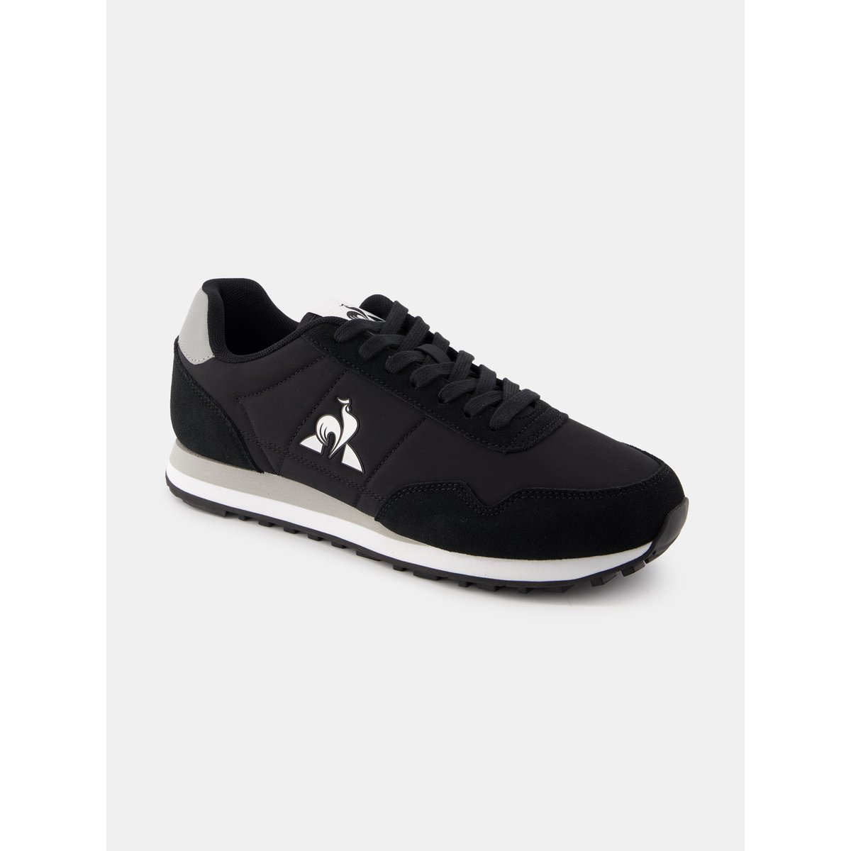 Sneakers retro-running en textile et suede Astra black/silver, LE COQ SPORTIF