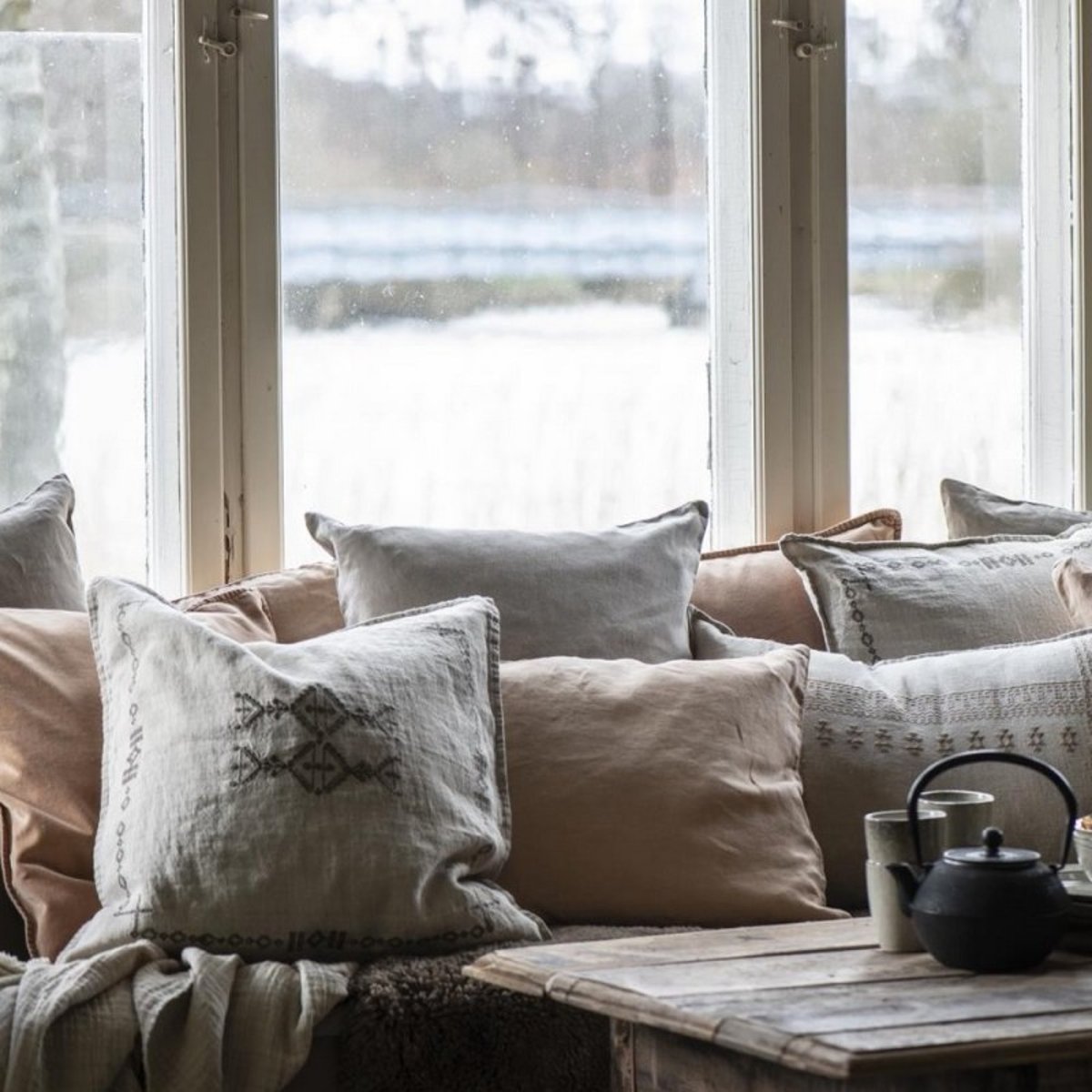 Housse de coussin lin lin, IB LAURSEN