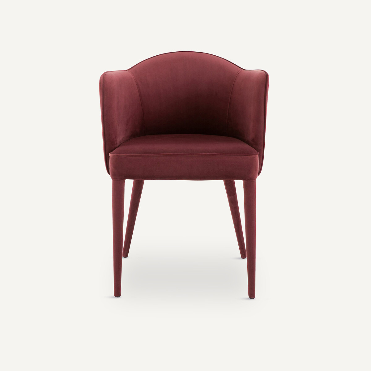 Fauteuil de table velours, Leos rouge tourmaline, AM.PM