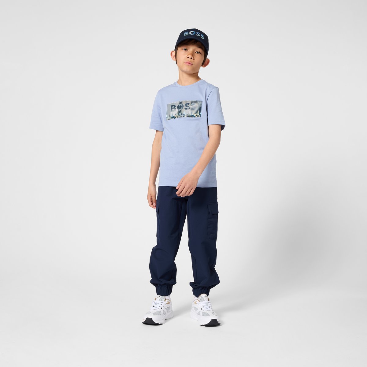 Tee-shirt manches courtes pewter, BOSS KIDSWEAR