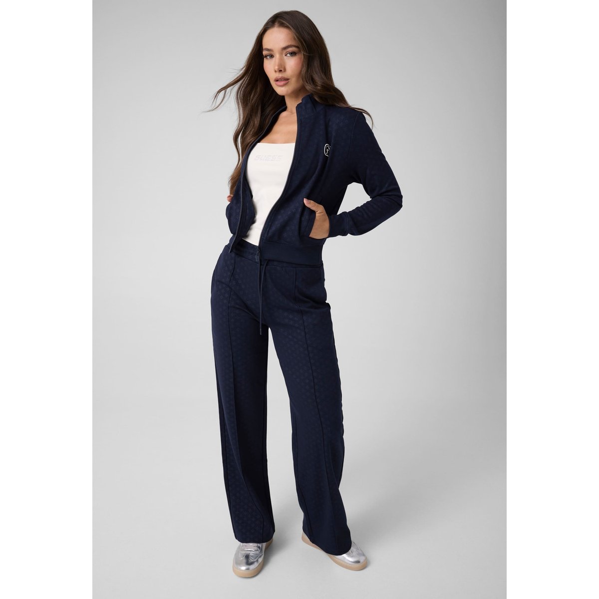 Sweatshirt En Mélange De Viscose bleu foncé, GUESS