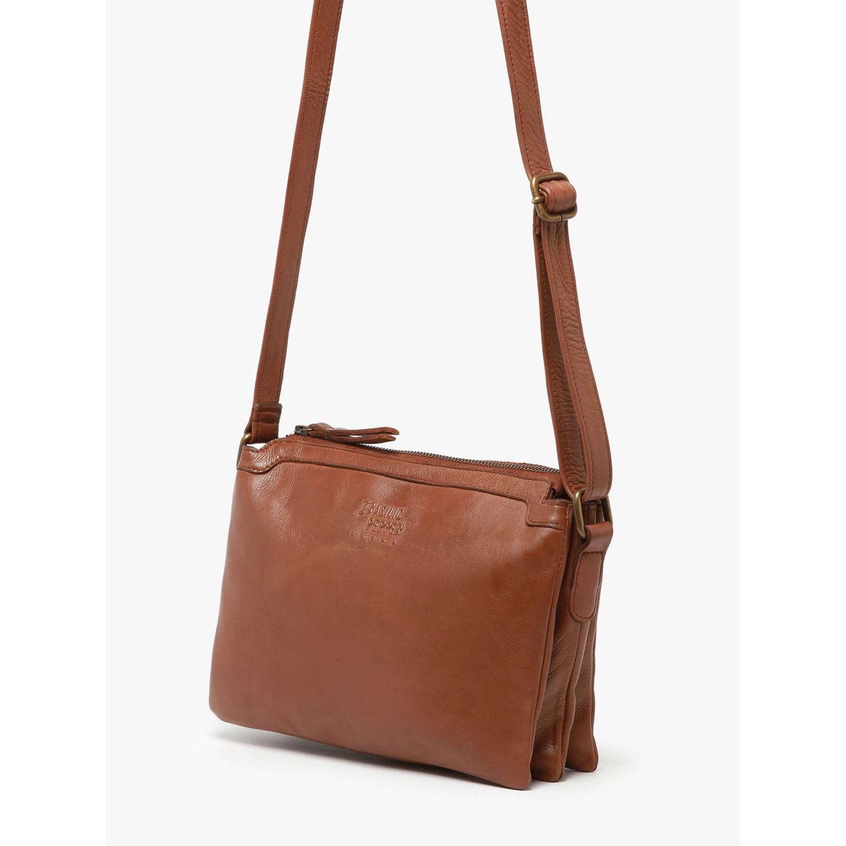 Sac bandoulière Cow cuir tan, BASILIC PEPPER