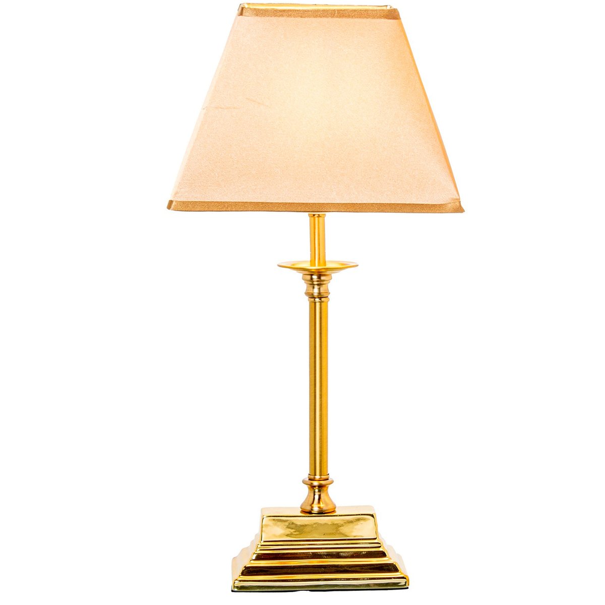 Lampe à poser classique métal doré et abat-jour beige 22x14x48cm doré, WADIGA