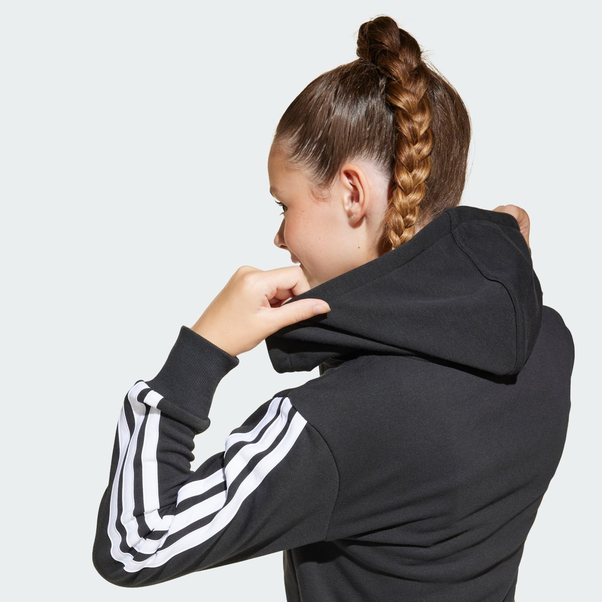 Veste À Capuche Entièrement Zippée Essentials Enfants Veste À Capuche Entièrement Zippée Essentials Enfants black / white, ADIDAS SPORTSWEAR