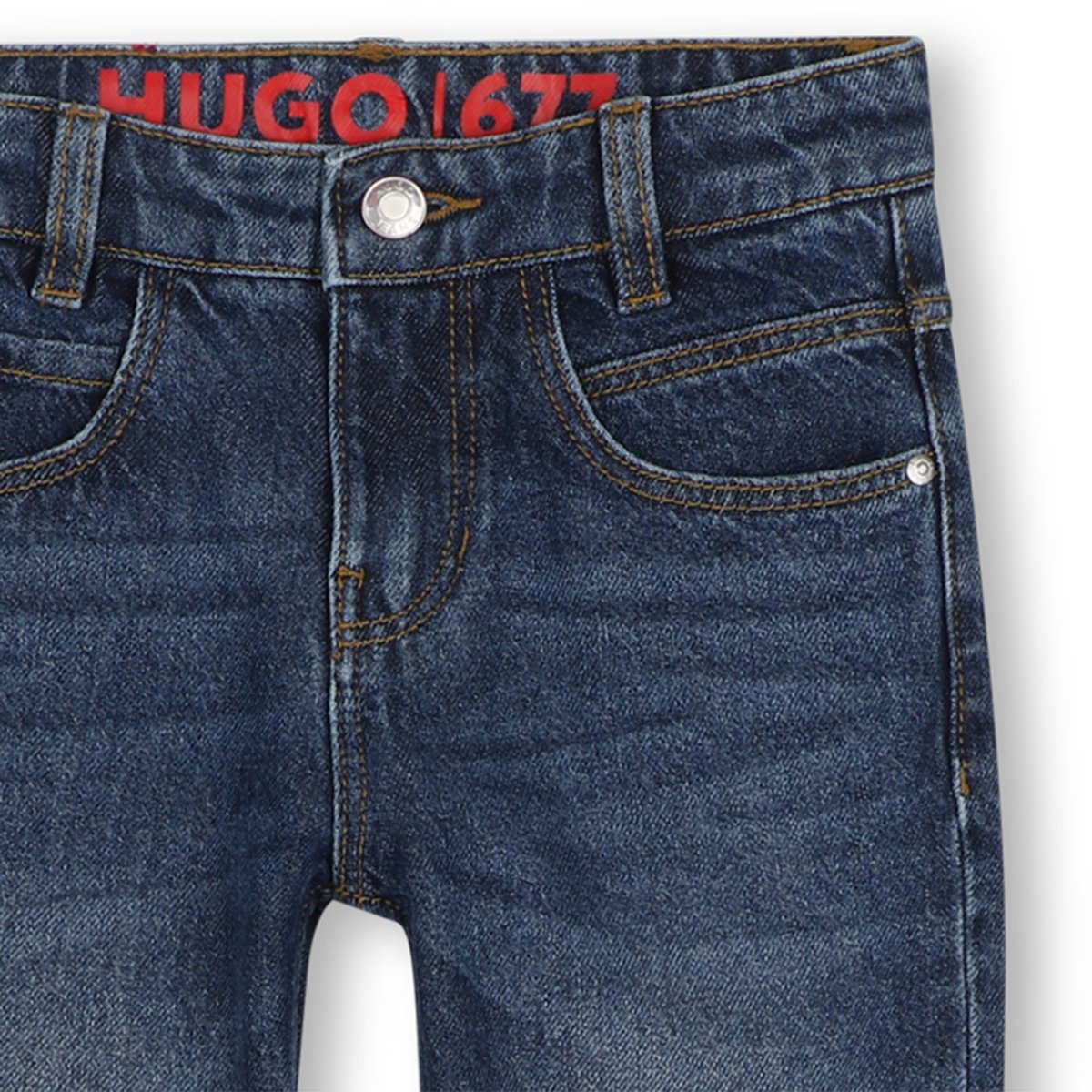 Pantalon en denim dble stone+brossage, HUGO KIDSWEAR
