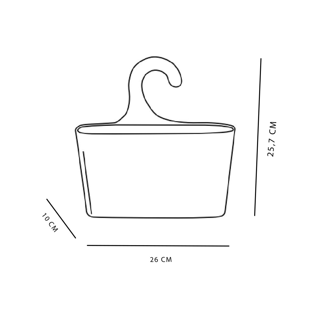 Panier de douche à suspendre BATHROOM blanc, UTILITY