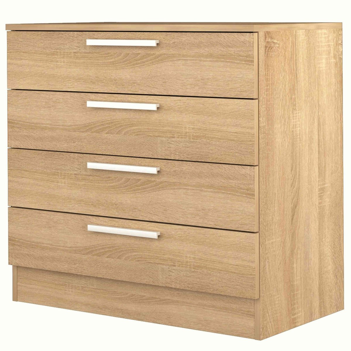 Commode 4 tiroirs bois clair, TERRE DE NUIT