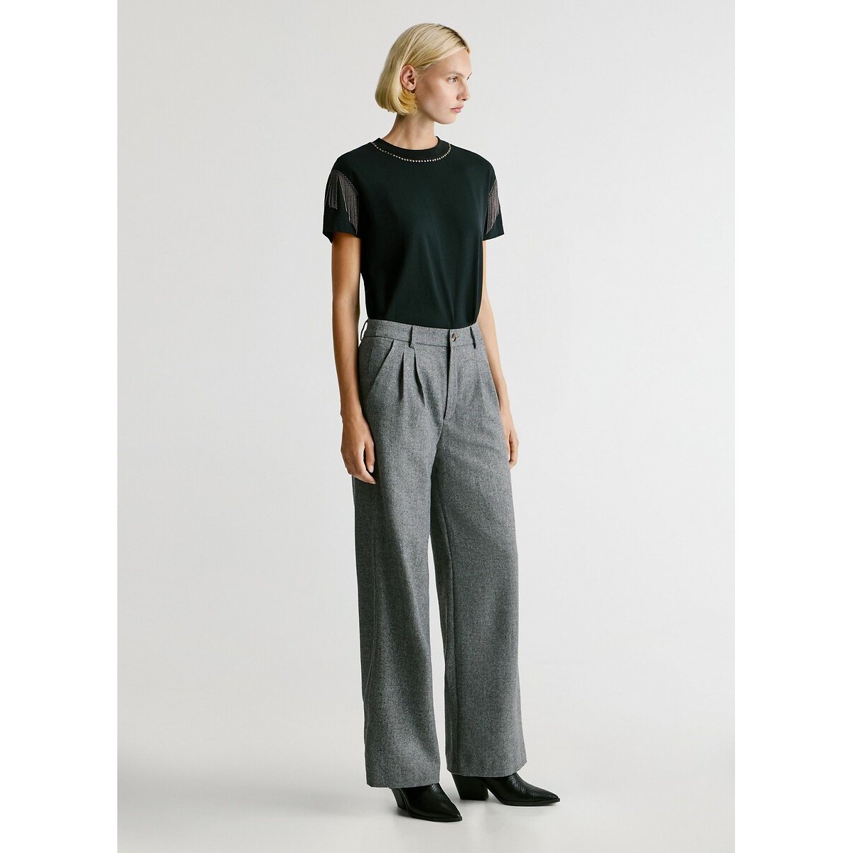 Sia Wide Leg Trousers grey, PEPE JEANS