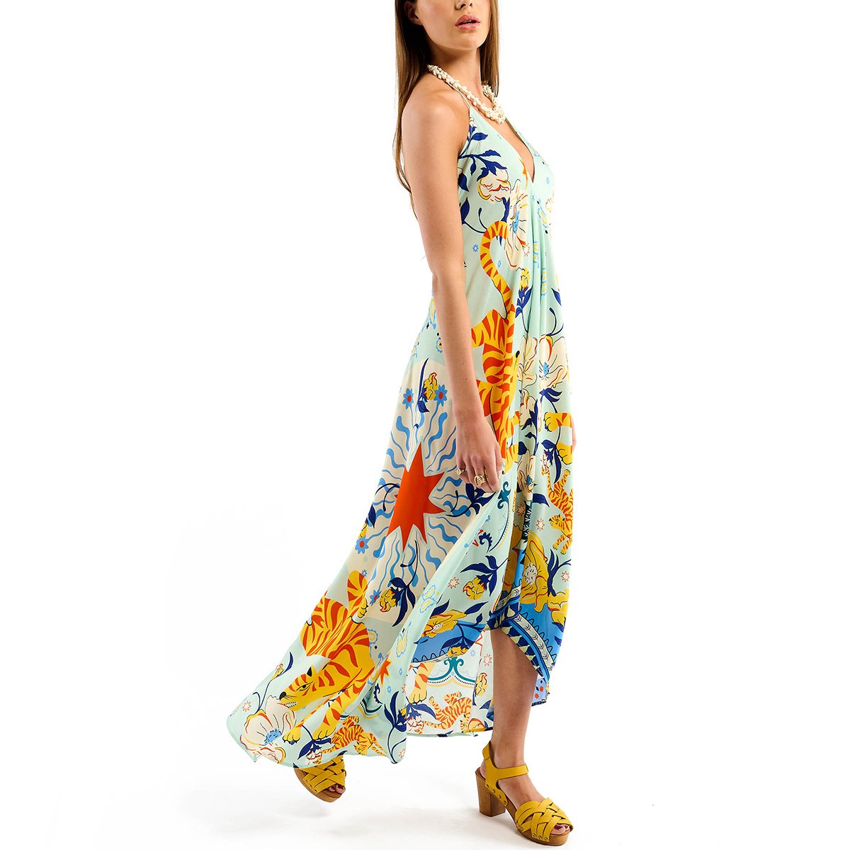 Robe légère dos nu à motifs VOILA BANDIDAS bleu, WILD
