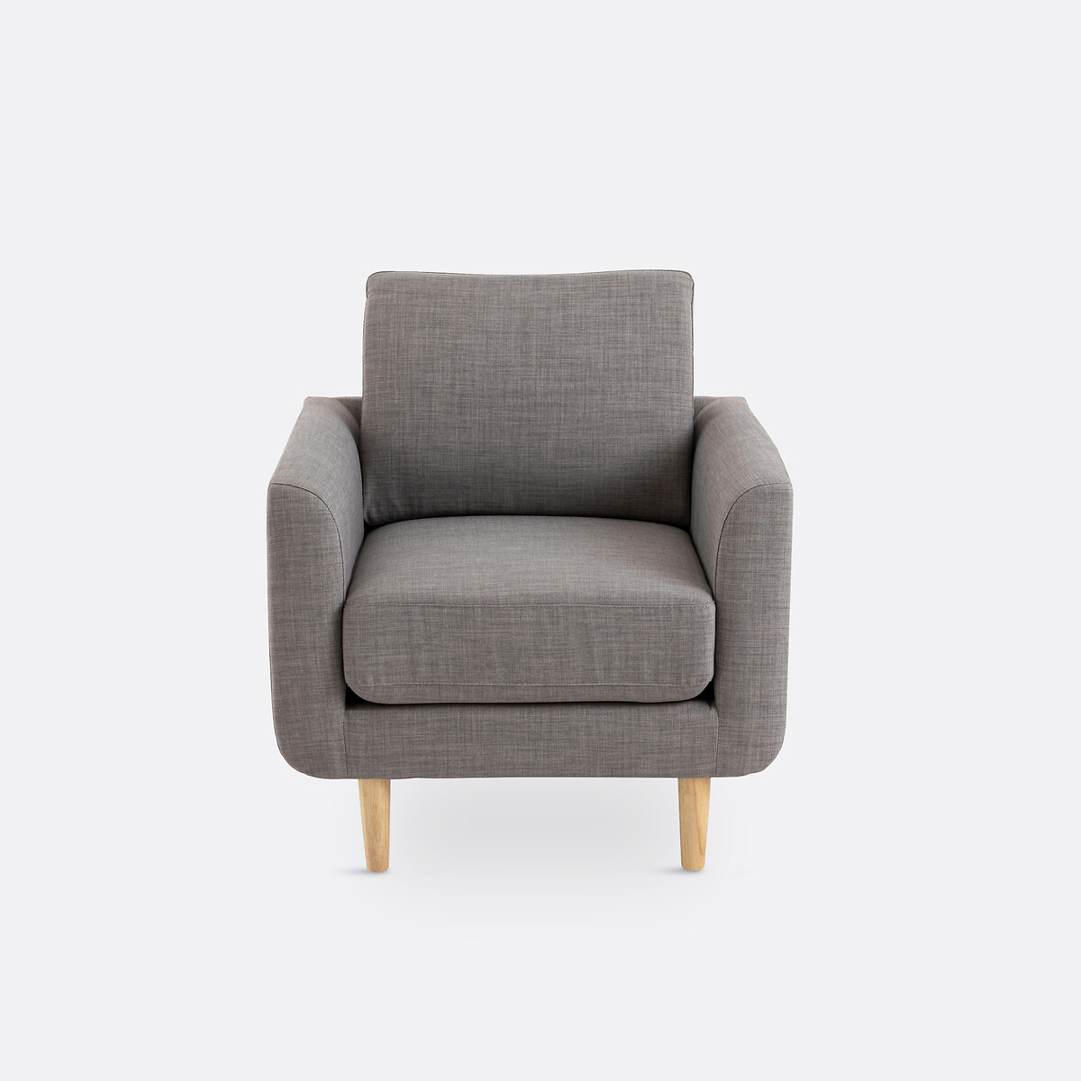 Fauteuil polyester/coton, Jimi gris clair, LA REDOUTE INTERIEURS