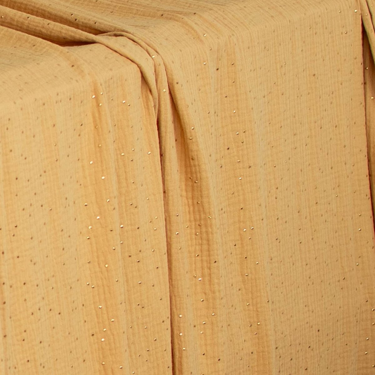 Toile de lit, ciel de lit cabane pois dorés JEANNE camel à pois or, SEVIRA KIDS